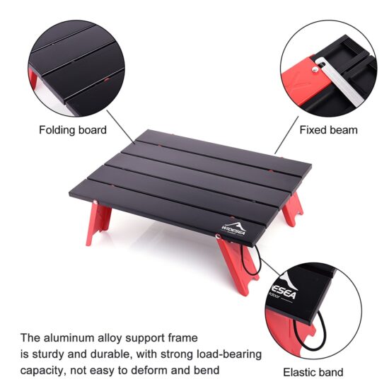 Camping Mini Portable Foldable Table for Outdoor Picnic Barbecue Tours Tableware Ultra Light Folding Computer Bed Desk - Image 4