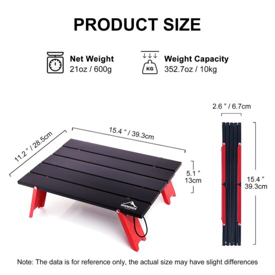 Camping Mini Portable Foldable Table for Outdoor Picnic Barbecue Tours Tableware Ultra Light Folding Computer Bed Desk - Image 2