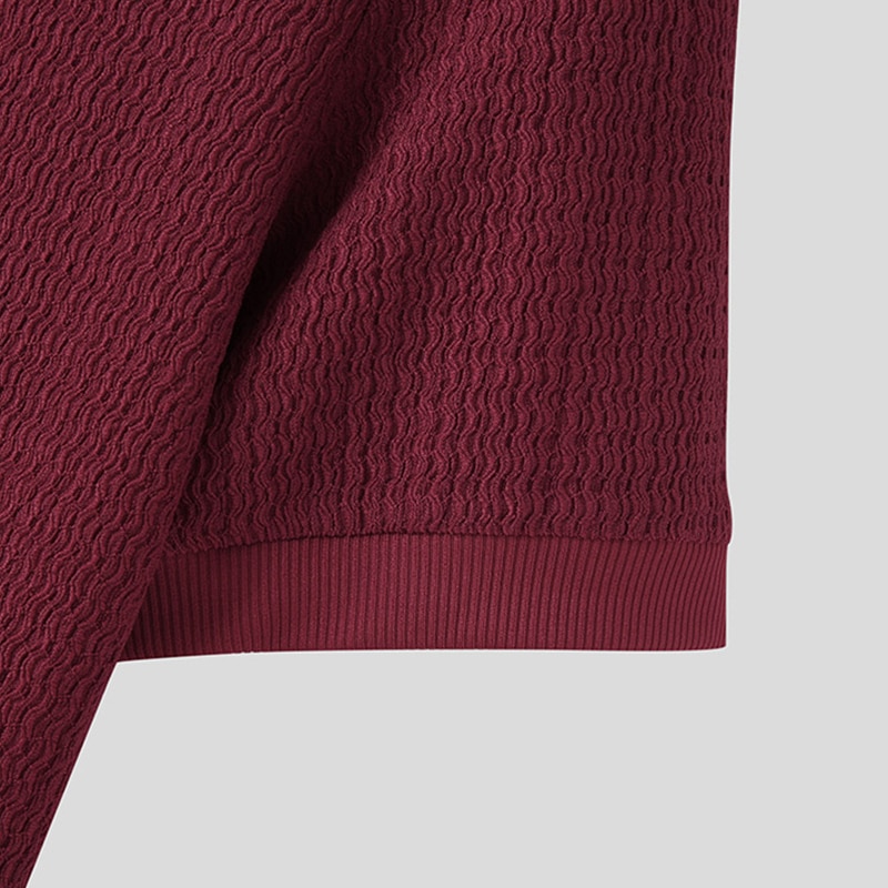 T-shirt Casual High-neck Summer Tight Knitted Solid Color Short-sleeve Bottoming S-3XL Luxury Clothing