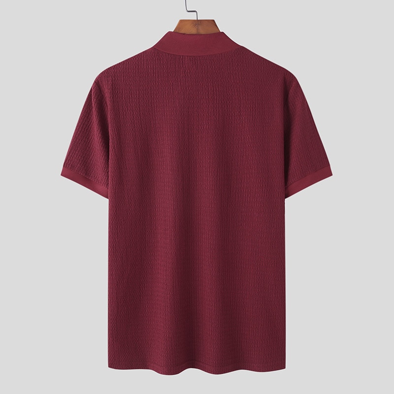 T-shirt Casual High-neck Summer Tight Knitted Solid Color Short-sleeve Bottoming S-3XL Luxury Clothing