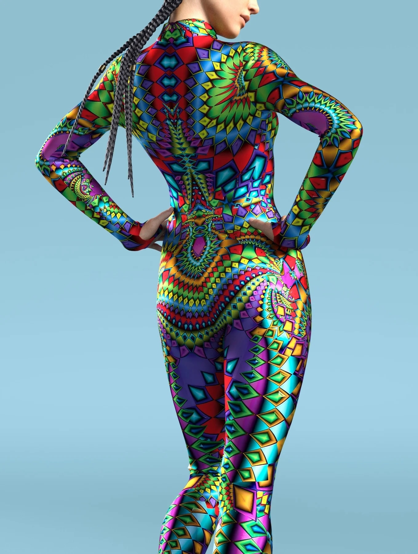 Sexy Skinny Jumpsuit Wear Onesie Cosplay Costume Elastic Multicolor Holiday Party Women Kids Rainbow Bodysuits Rompers