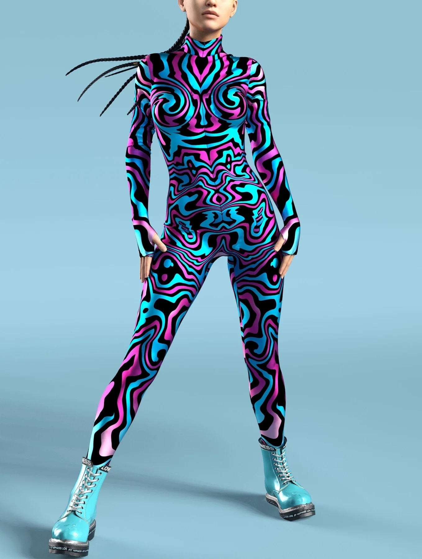 Sexy Skinny Jumpsuit Wear Onesie Cosplay Costume Elastic Multicolor Holiday Party Women Kids Rainbow Bodysuits Rompers