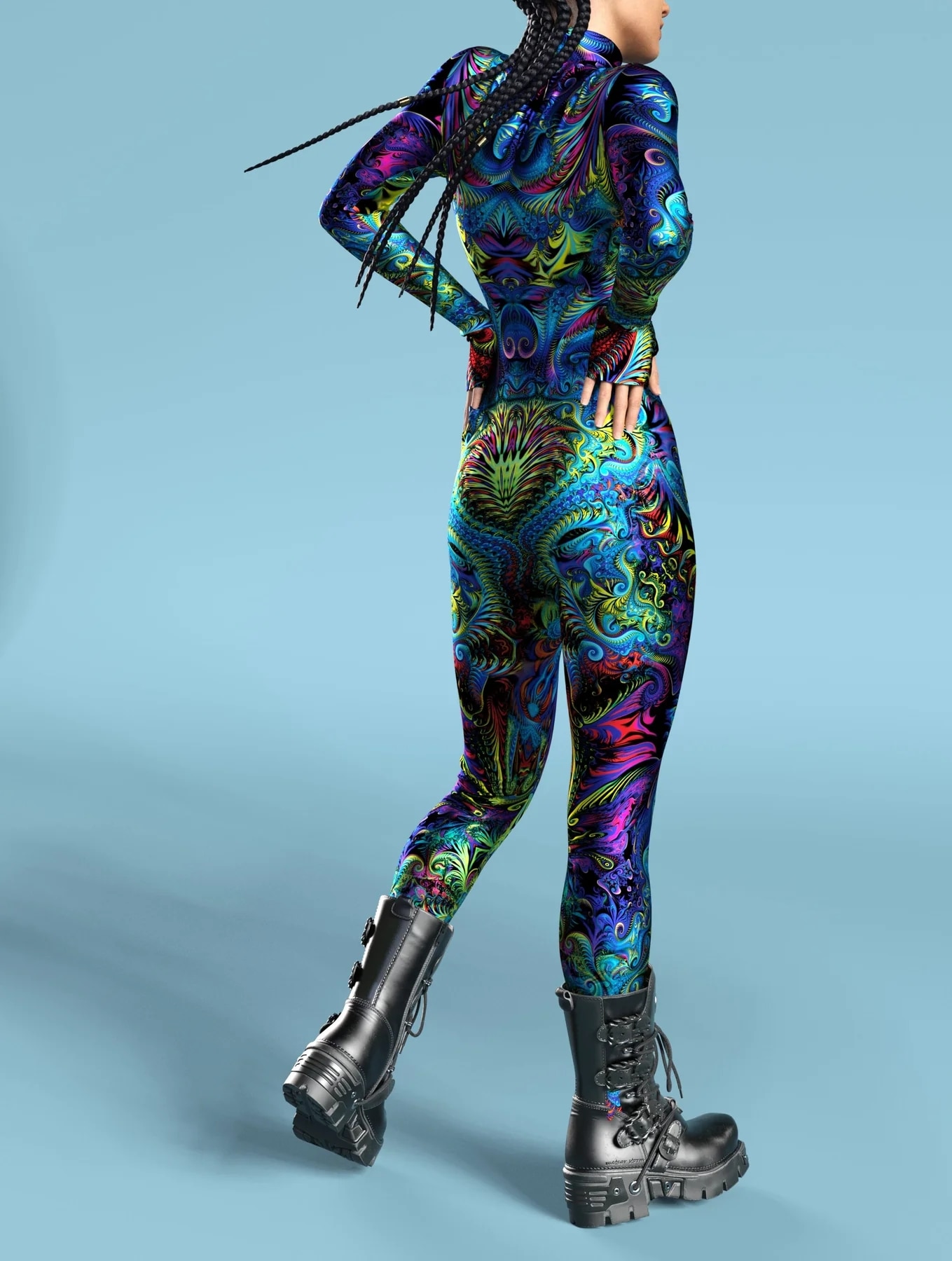 Sexy Skinny Jumpsuit Wear Onesie Cosplay Costume Elastic Multicolor Holiday Party Women Kids Rainbow Bodysuits Rompers