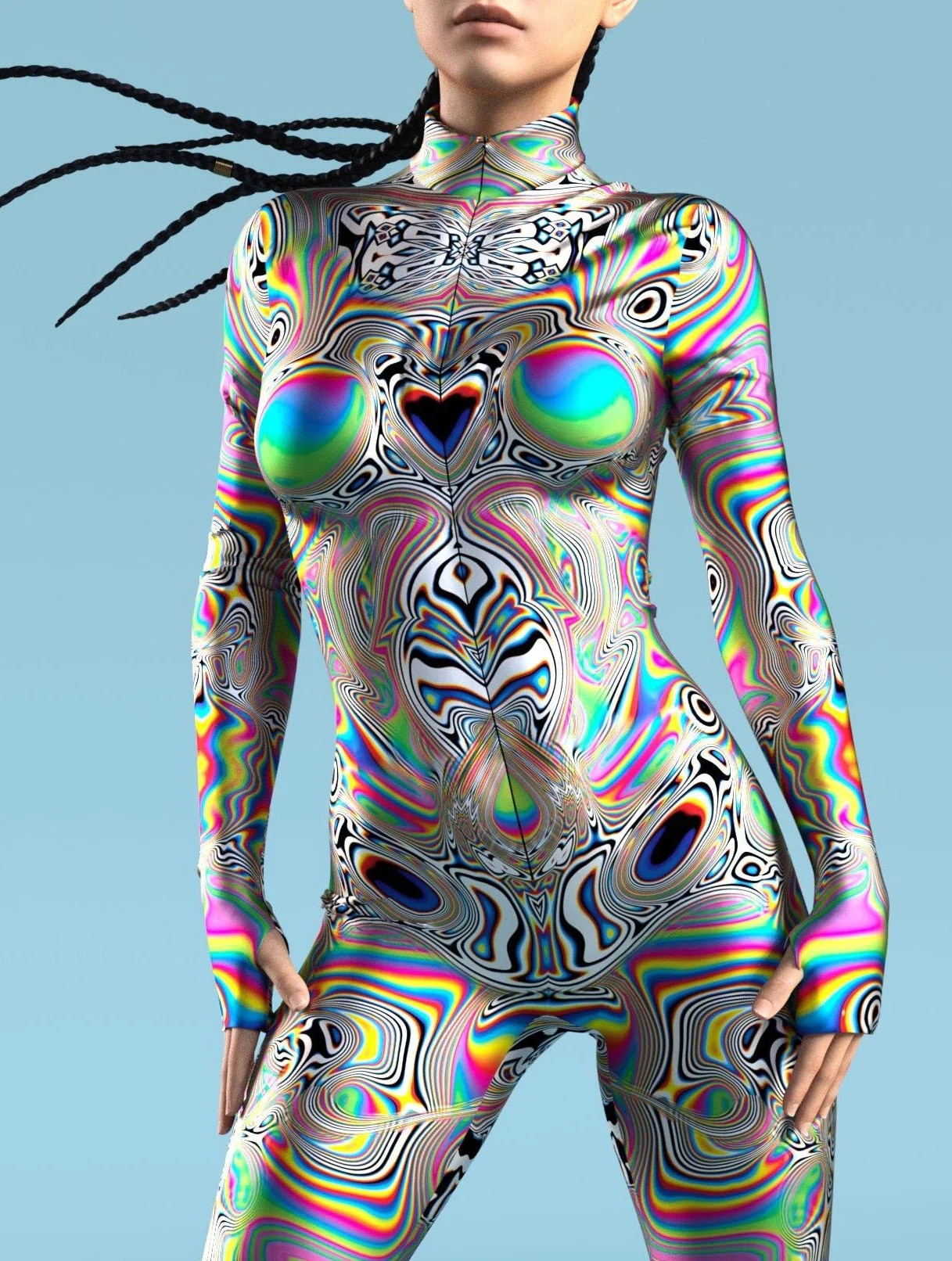 Sexy Skinny Jumpsuit Wear Onesie Cosplay Costume Elastic Multicolor Holiday Party Women Kids Rainbow Bodysuits Rompers