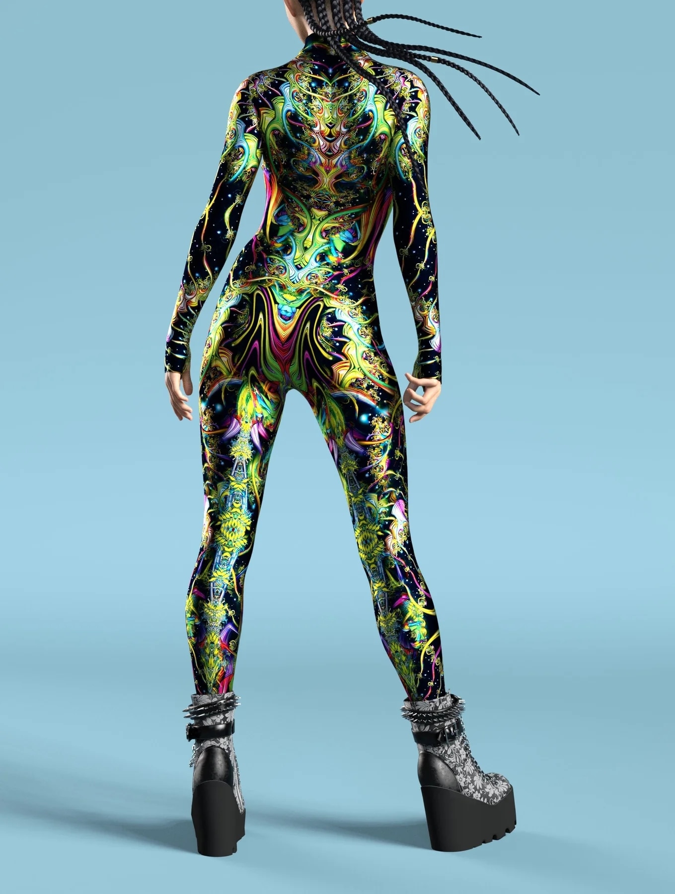 Sexy Skinny Jumpsuit Wear Onesie Cosplay Costume Elastic Multicolor Holiday Party Women Kids Rainbow Bodysuits Rompers