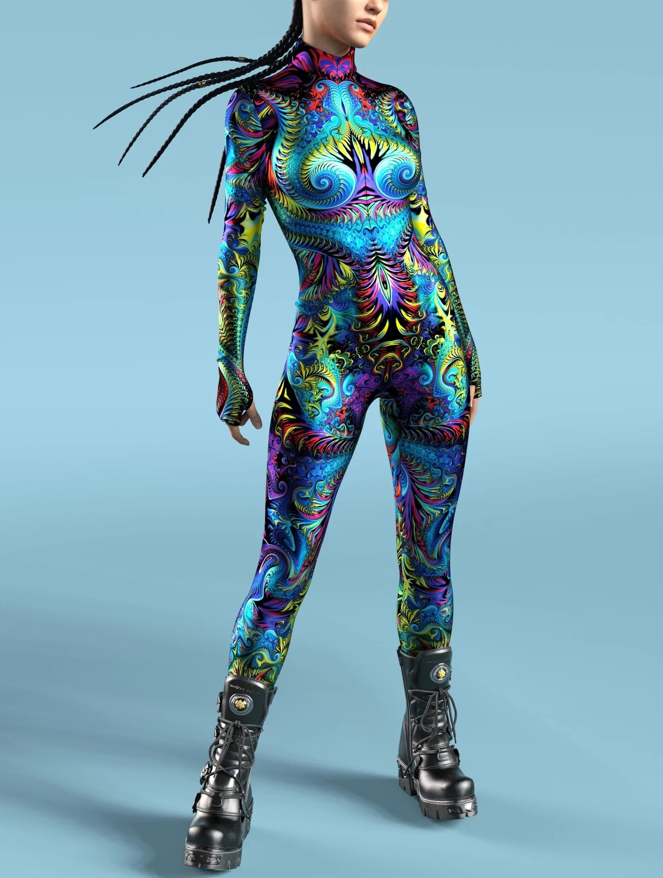 Sexy Skinny Jumpsuit Wear Onesie Cosplay Costume Elastic Multicolor Holiday Party Women Kids Rainbow Bodysuits Rompers