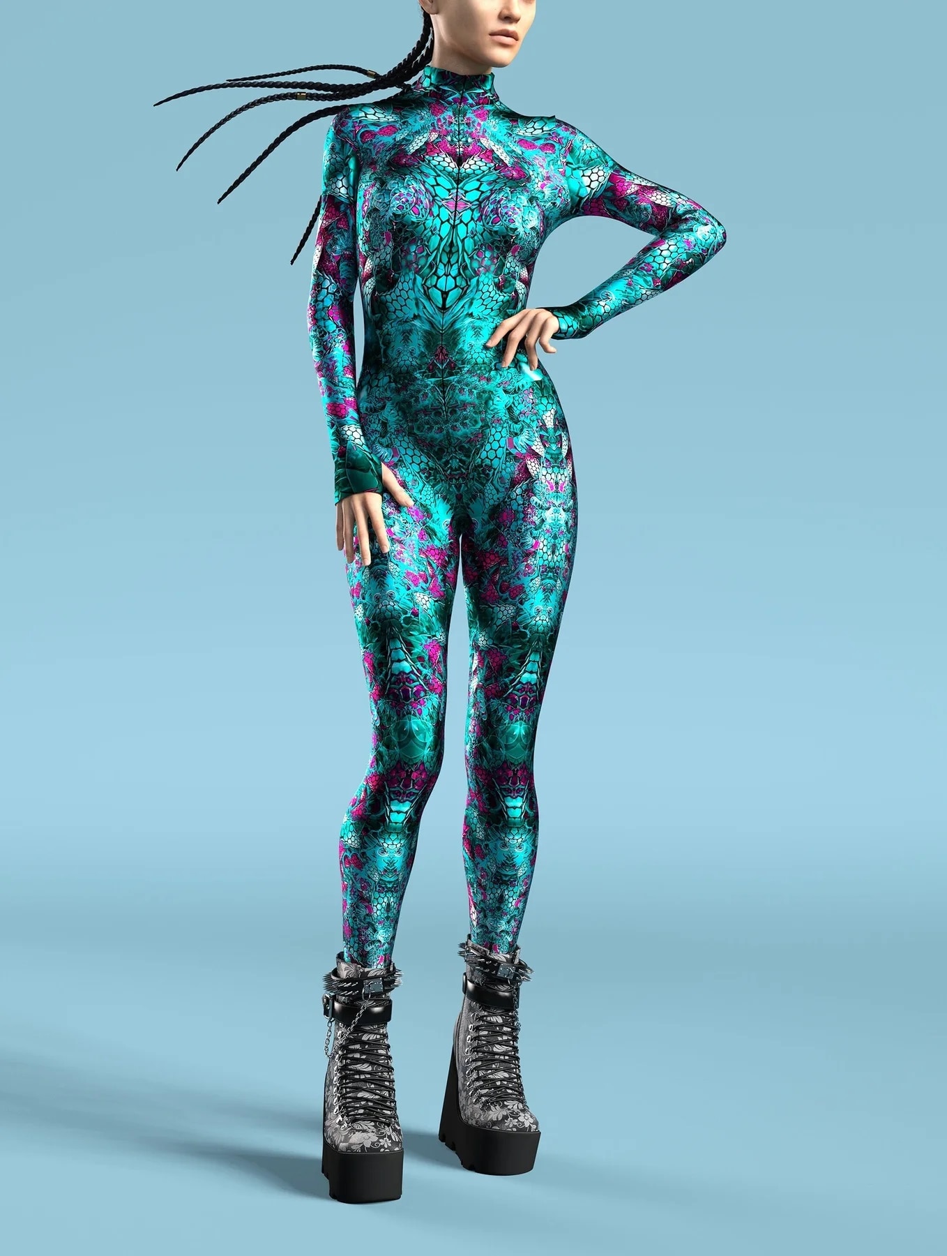 Sexy Skinny Jumpsuit Wear Onesie Cosplay Costume Elastic Multicolor Holiday Party Women Kids Rainbow Bodysuits Rompers