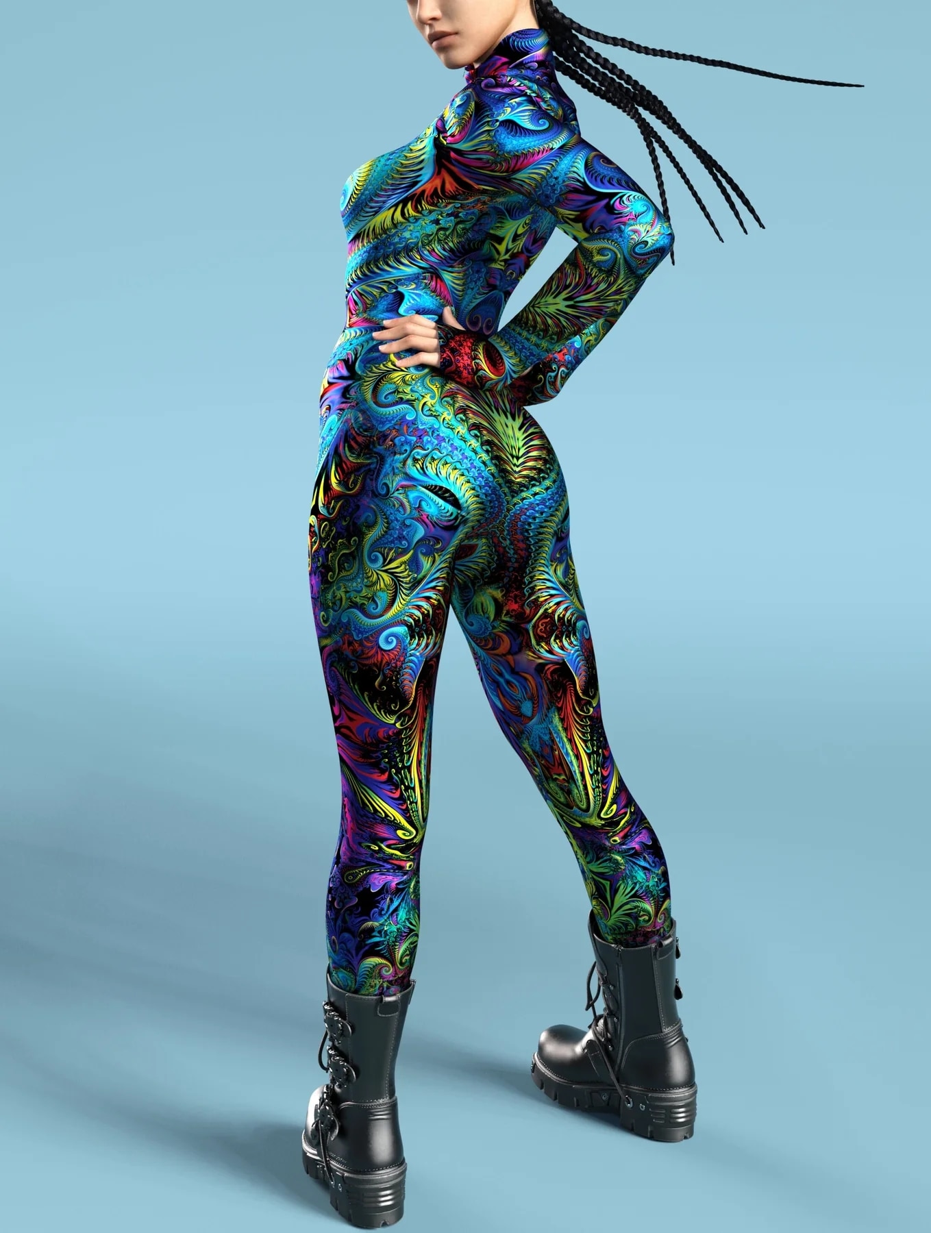 Sexy Skinny Jumpsuit Wear Onesie Cosplay Costume Elastic Multicolor Holiday Party Women Kids Rainbow Bodysuits Rompers