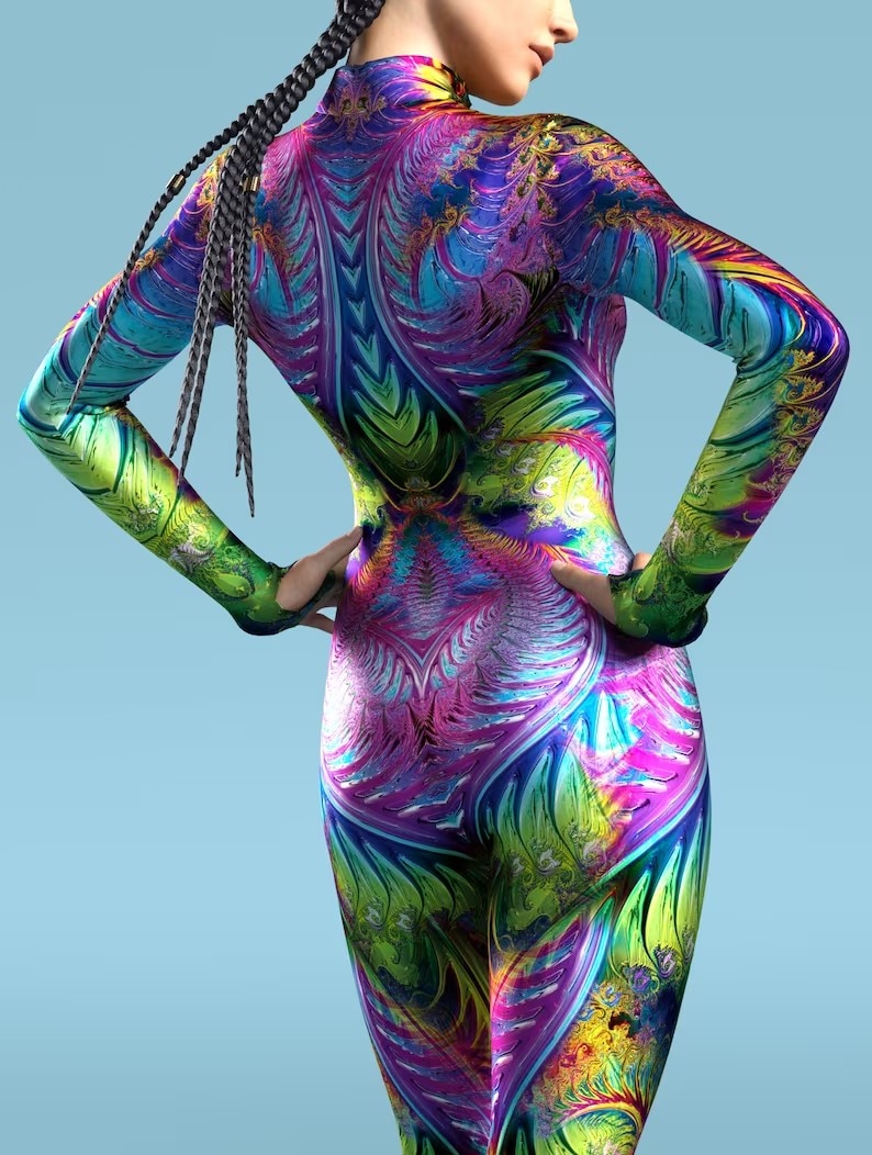 Sexy Skinny Jumpsuit Wear Onesie Cosplay Costume Elastic Multicolor Holiday Party Women Kids Rainbow Bodysuits Rompers