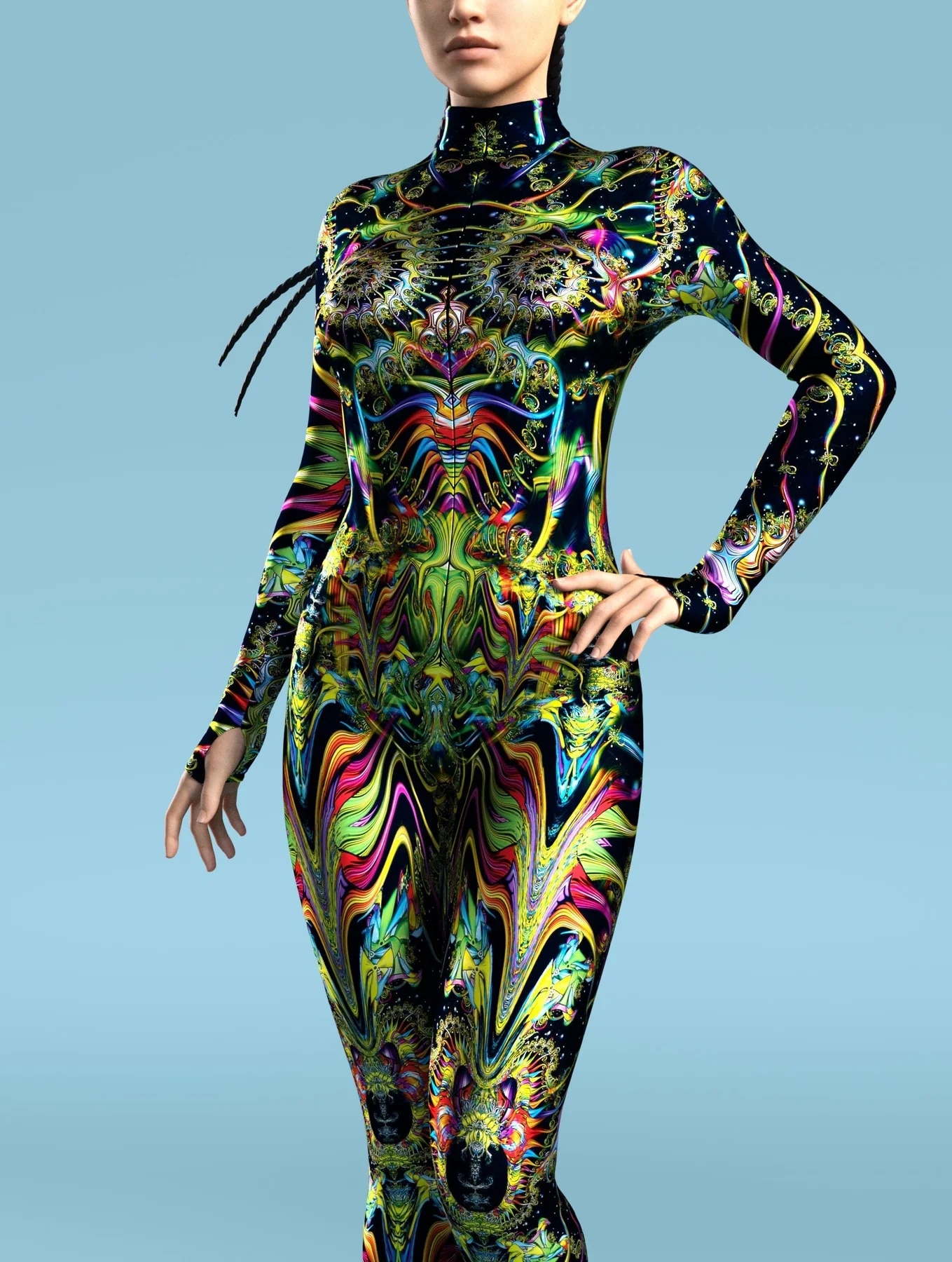 Sexy Skinny Jumpsuit Wear Onesie Cosplay Costume Elastic Multicolor Holiday Party Women Kids Rainbow Bodysuits Rompers