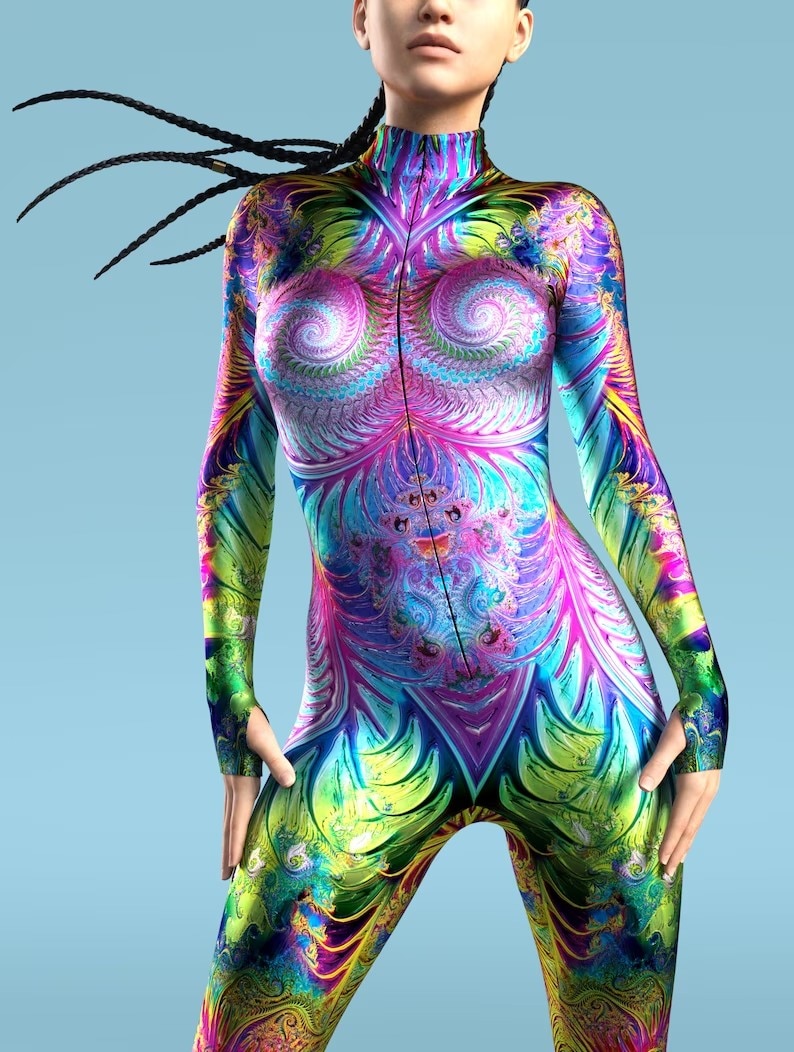 Sexy Skinny Jumpsuit Wear Onesie Cosplay Costume Elastic Multicolor Holiday Party Women Kids Rainbow Bodysuits Rompers
