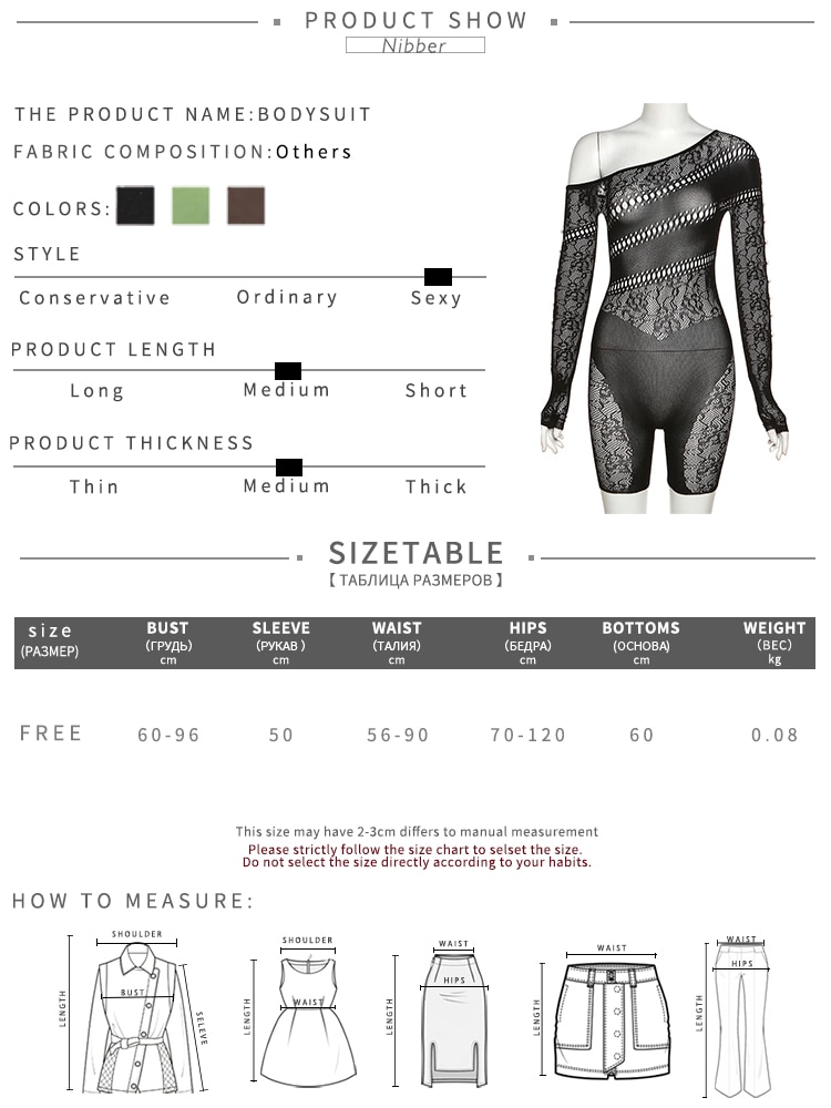 Jumpsuits Lace Hollowing Mesh Dress Midnight Women Sexy Inclined Shoulder Long Sleeve Patchwork Skinny Rompers For Club