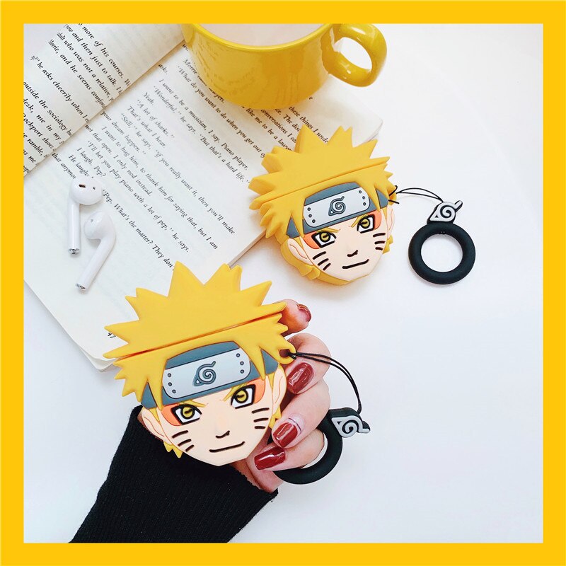 Airpods Cover Case Anime Naruto Kakashi Itachi Jiraiya Pain Gara Saski Earphone Case Soft Silicone Cute 3D