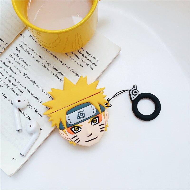 Airpods Cover Case Anime Naruto Kakashi Itachi Jiraiya Pain Gara Saski Earphone Case Soft Silicone Cute 3D