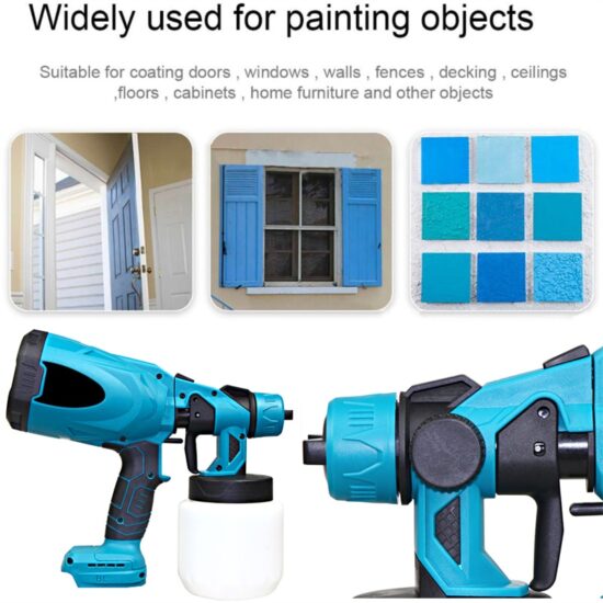 Electric Paint Spray Gun Cordless Paint Sprayer Auto Furniture Steel Coating Airbrush Compatible For Makita 18V Battery - Image 3