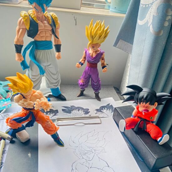 Figure Anime Dragon Ball Childhood Son Goku Model Toy GK Sleeping Scene Doll Decoration Gift 10CM - Image 4