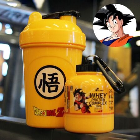 Shake Cup Dragon Ball Goku Plastic Creative Sports Fitness Drinking Cup Bottle Protein Powder Milkshake Mixing Cup Gift