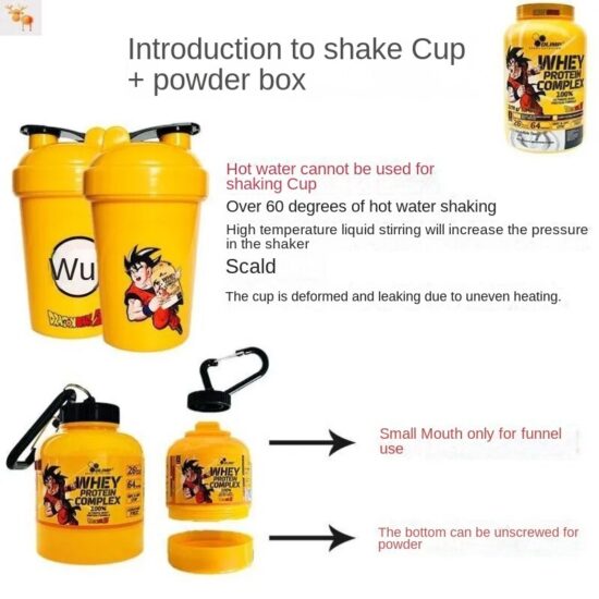 Shake Cup Dragon Ball Goku Plastic Creative Sports Fitness Drinking Cup Bottle Protein Powder Milkshake Mixing Cup Gift - Image 4
