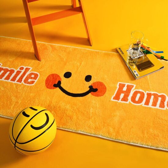 Bedside Carpet Cartoon Funny Distortion Smiley Face Children Bedroom Rug Home Decoration Cute Corridor Mat ковер 러그 - Image 3