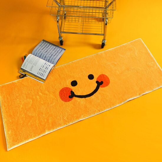 Bedside Carpet Cartoon Funny Distortion Smiley Face Children Bedroom Rug Home Decoration Cute Corridor Mat ковер 러그 - Image 4