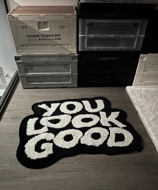 Rug Custom Handmade Tufted You Look Good Rug, Tufted For Funny Living Room Bedroom, Cute Fun Bath Mat