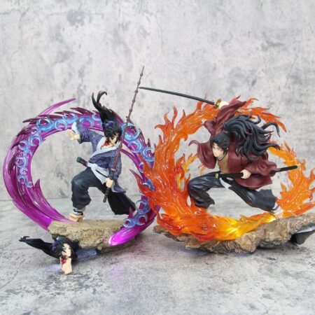 Figure Anime Demon Slayer Kimetsu no Yaiba GK Kokushibo Tsugikuni Yoriichi With Light Action Figure Collection Doll Statue Toys