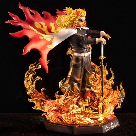 Figure Anime Demon Slayer Rengoku Kyoujurou PVC Action Figures Toys GK Kimetsu No Yaiba Figurine Kamado Tanjirou Doll Gift 20cm - Image 2