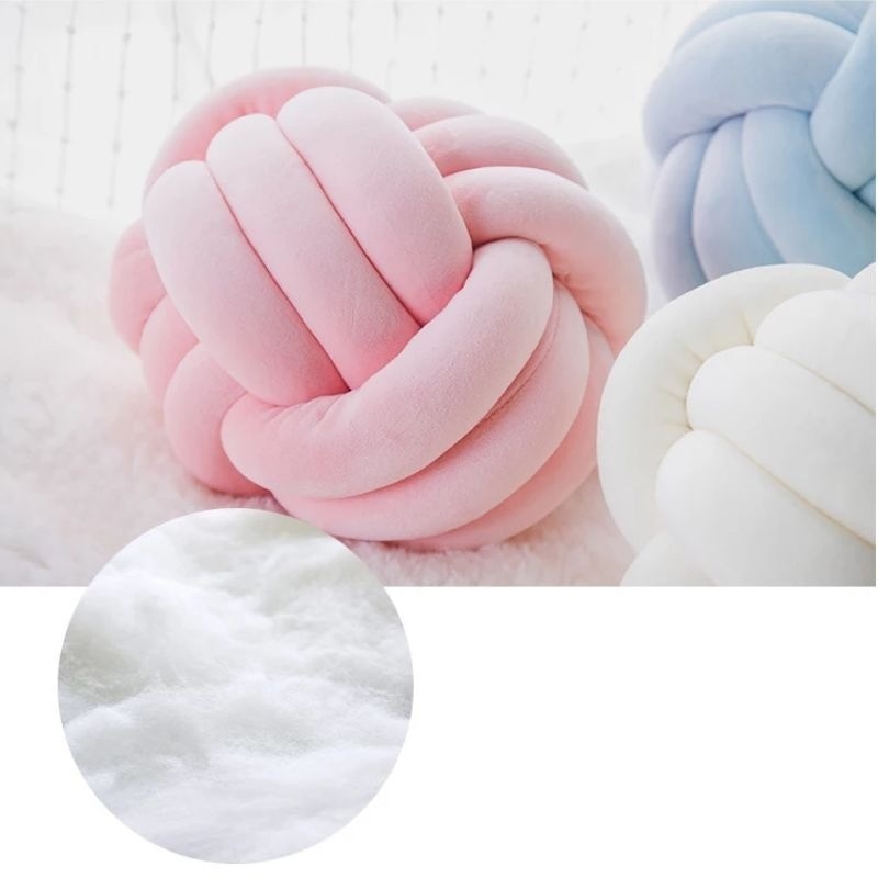 Cushion Sofa Throw Pillow Soft Round Handmade Knotted Ball Car Bedding Stuffed Pillow Bed Living Room Chair Home Decor