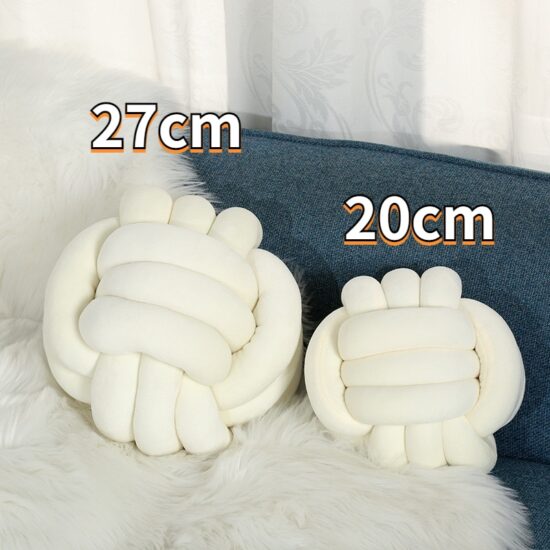 ⁦Cushion Sofa Throw Pillow Soft Round Handmade Knotted Ball Car Bedding Stuffed Pillow Bed Living Room Chair Home Decor⁩ - الصورة ⁦5⁩