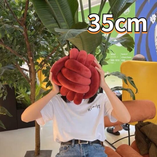 ⁦Cushion Sofa Throw Pillow Soft Round Handmade Knotted Ball Car Bedding Stuffed Pillow Bed Living Room Chair Home Decor⁩ - الصورة ⁦4⁩