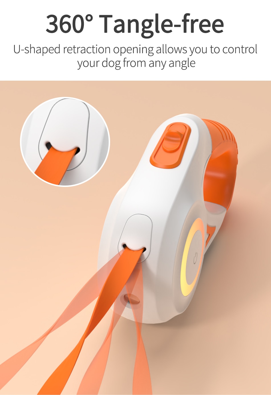 Lead Light Straps For Dog Puppy Pet Flexi Walking Running 5M Automatic Retractable Leash LED Luminous Leading Fashion