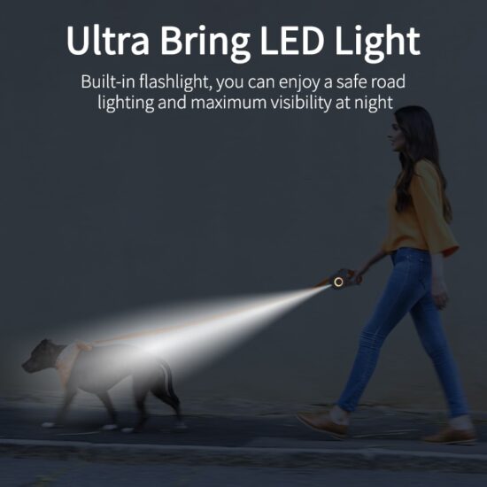 Lead Light Straps For Dog Puppy Pet Flexi Walking Running 5M Automatic Retractable Leash LED Luminous Leading Fashion - Image 2
