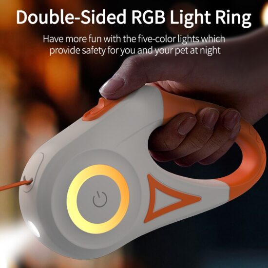 Lead Light Straps For Dog Puppy Pet Flexi Walking Running 5M Automatic Retractable Leash LED Luminous Leading Fashion