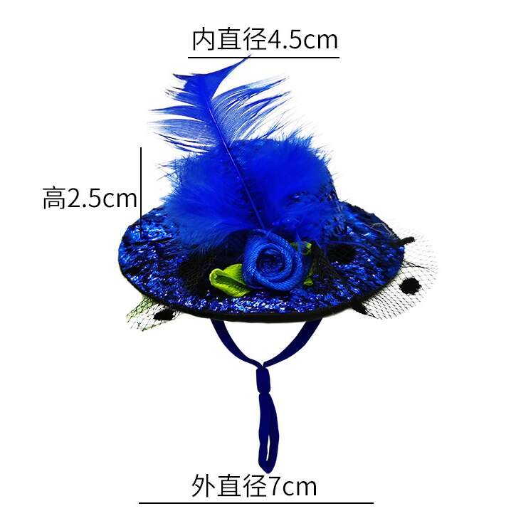 Chicken Hat for Hens Tiny Pets Funny Chicken Accessories Feather Top Hat Rooster Parrot Hamster Poultry Stylish Shows Costumes