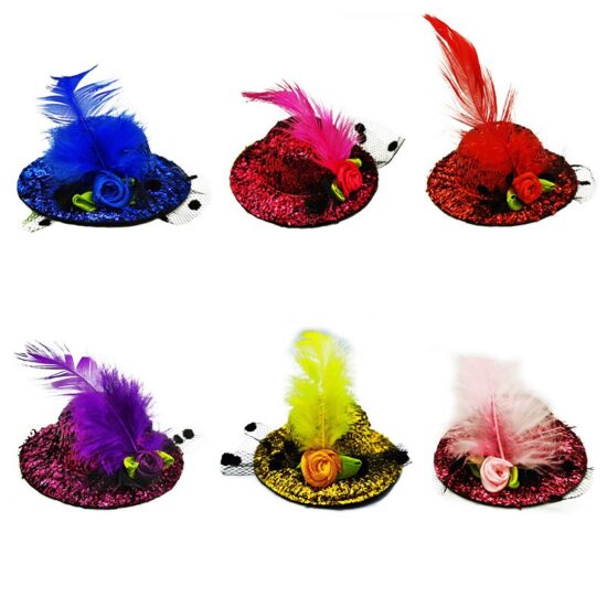 ⁦Chicken Hat for Hens Tiny Pets Funny Chicken Accessories Feather Top Hat Rooster Parrot Hamster Poultry Stylish Shows Costumes⁩ - الصورة ⁦4⁩