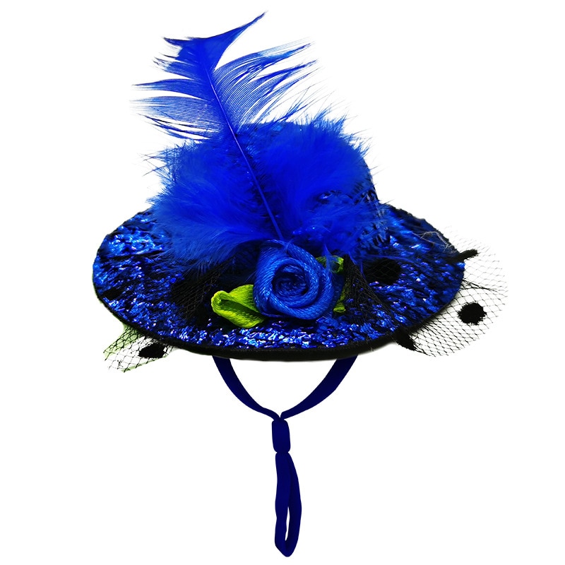 Chicken Hat for Hens Tiny Pets Funny Chicken Accessories Feather Top Hat Rooster Parrot Hamster Poultry Stylish Shows Costumes