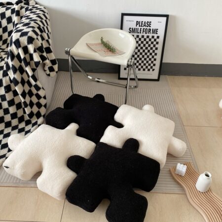 Alien Puzzles Pillow Plush Pillow Home Decoration Building Block Puzzle Comfort Cushion Kids Christmas Birthday Gifts