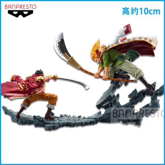 Figures Anime One Piece Gol-D Roger VS Whitebeard Edward Newgate Fighting 10CM Action-Figure Ornaments collection Model Toy gift