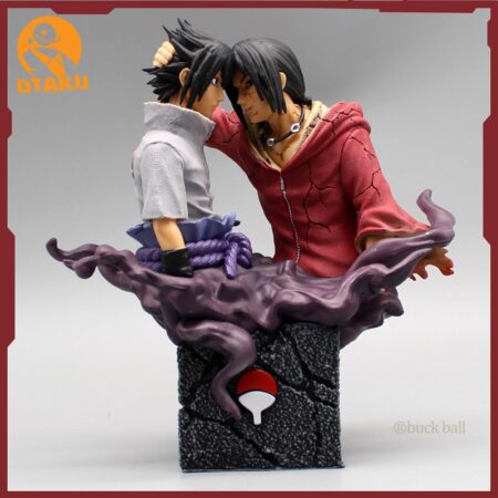 Anime NARUTO Busts Figure GK Brotherhood Reconciliation Uchiha Itachi say goodbye to Sasuke Action Figure Collection Model 17cm