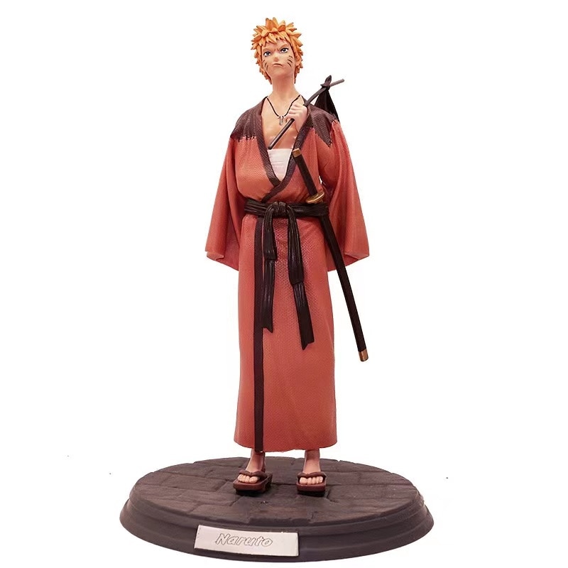 Naruto Anime Figure Uchiha Sasuke Uzumaki Naruto PVC Action Shippuden Vibration Stars Figurine Model 30CM