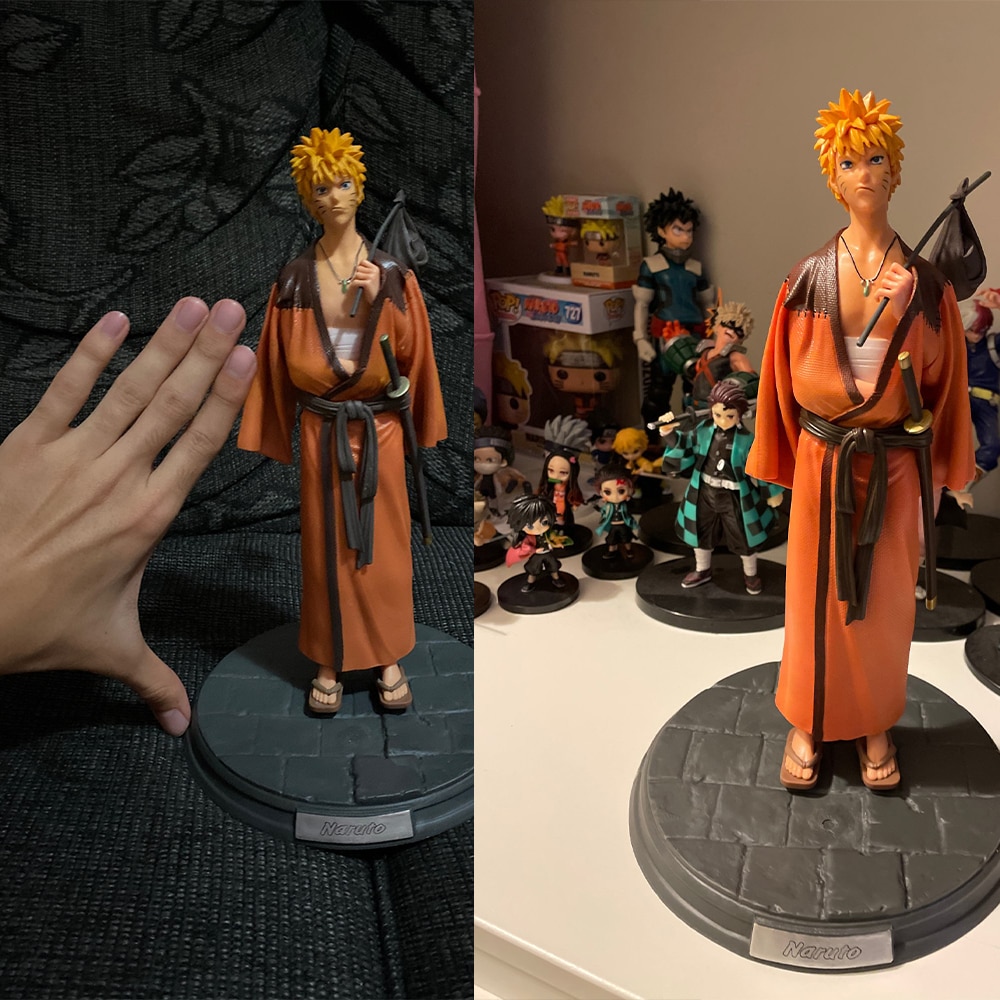 Naruto Anime Figure Uchiha Sasuke Uzumaki Naruto PVC Action Shippuden Vibration Stars Figurine Model 30CM