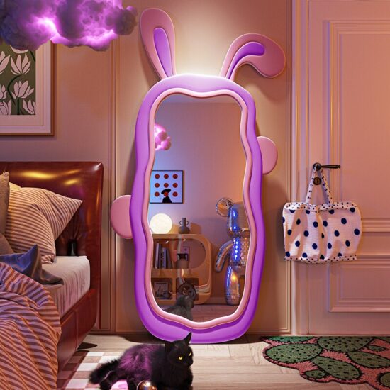 Rabbit Mirror Wall Decorative Maiden Aesthetic Mirror Design Full Length Large Stand Espejo Bedroom Decor