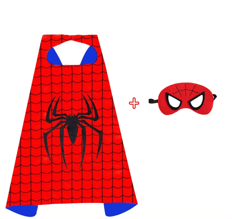 Avengers Superhero Cloak Cosplay Costume Kids Movie Character shaikyuu Peter Parker Hulk Cape Fantasy action figure 1Set Child