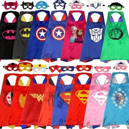 Avengers Superhero Cloak Cosplay Costume Kids Movie Character shaikyuu Peter Parker Hulk Cape Fantasy action figure 1Set Child