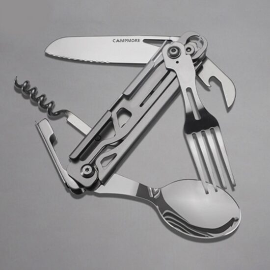 Tableware Multi-function Portable Knife Fork Spoon Bottle Opener Foldable Cutlery Camping Equipment - Image 5