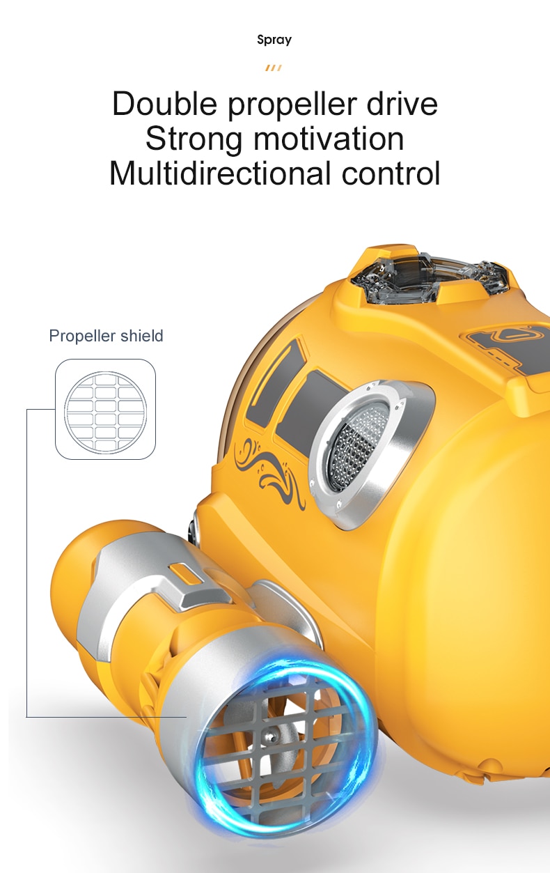 Remote Control Motorboat Waterproof Spray Swimming Pool Bathing RC Steamboat Toys And Gift