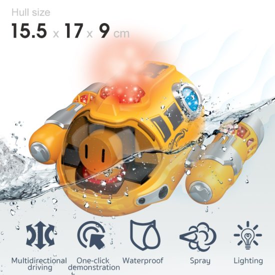 Remote Control Motorboat Waterproof Spray Swimming Pool Bathing RC Steamboat Toys And Gift - Image 4