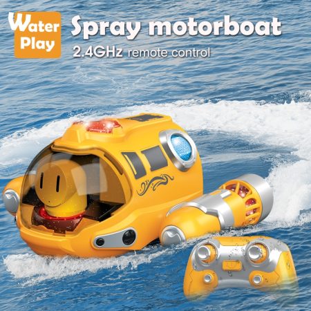 Remote Control Motorboat Waterproof Spray Swimming Pool Bathing RC Steamboat Toys And Gift