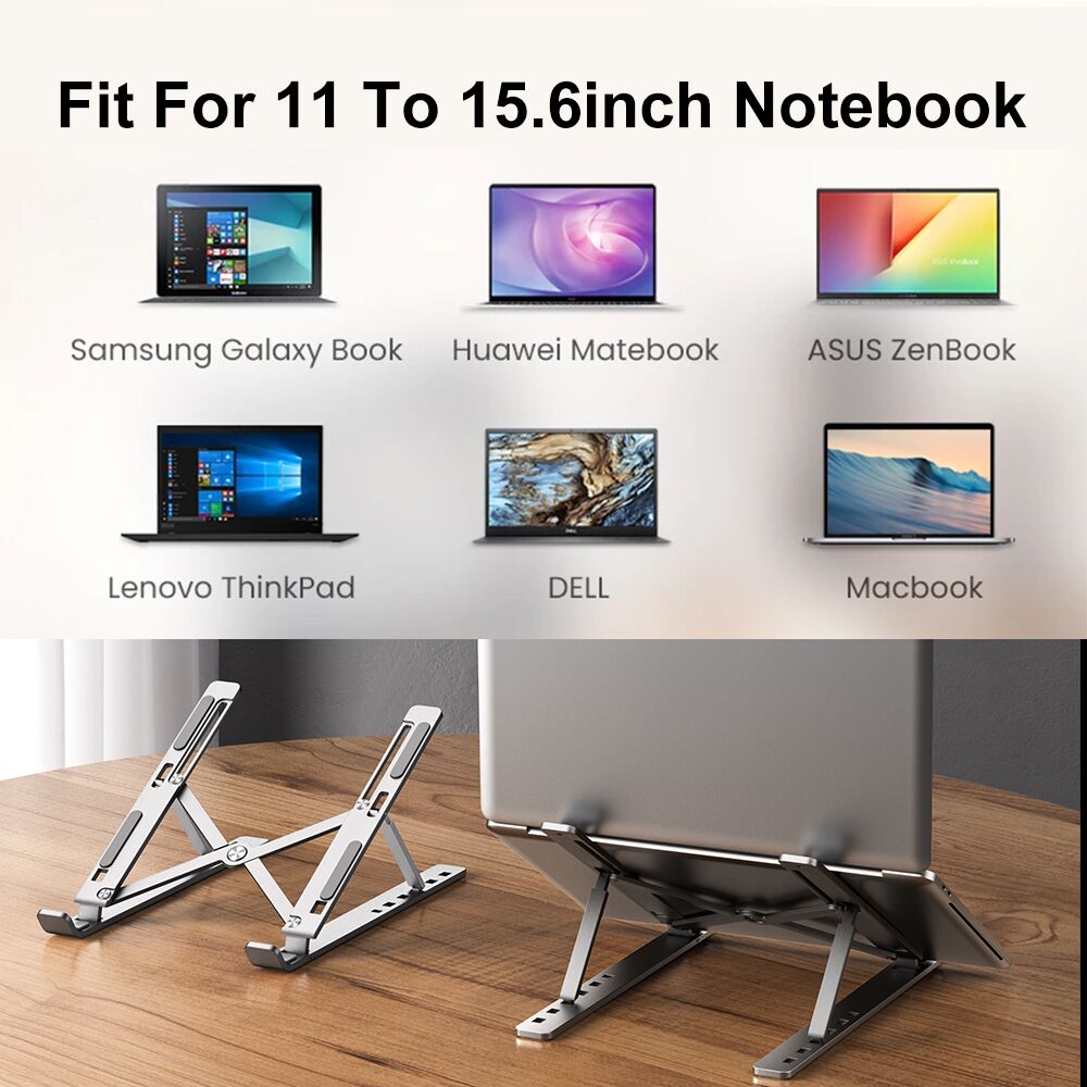 Laptop Stand Notebook Foldable Support Bracket Macbook Air Pro Holder Accessories Base For Pc Portable Aluminum