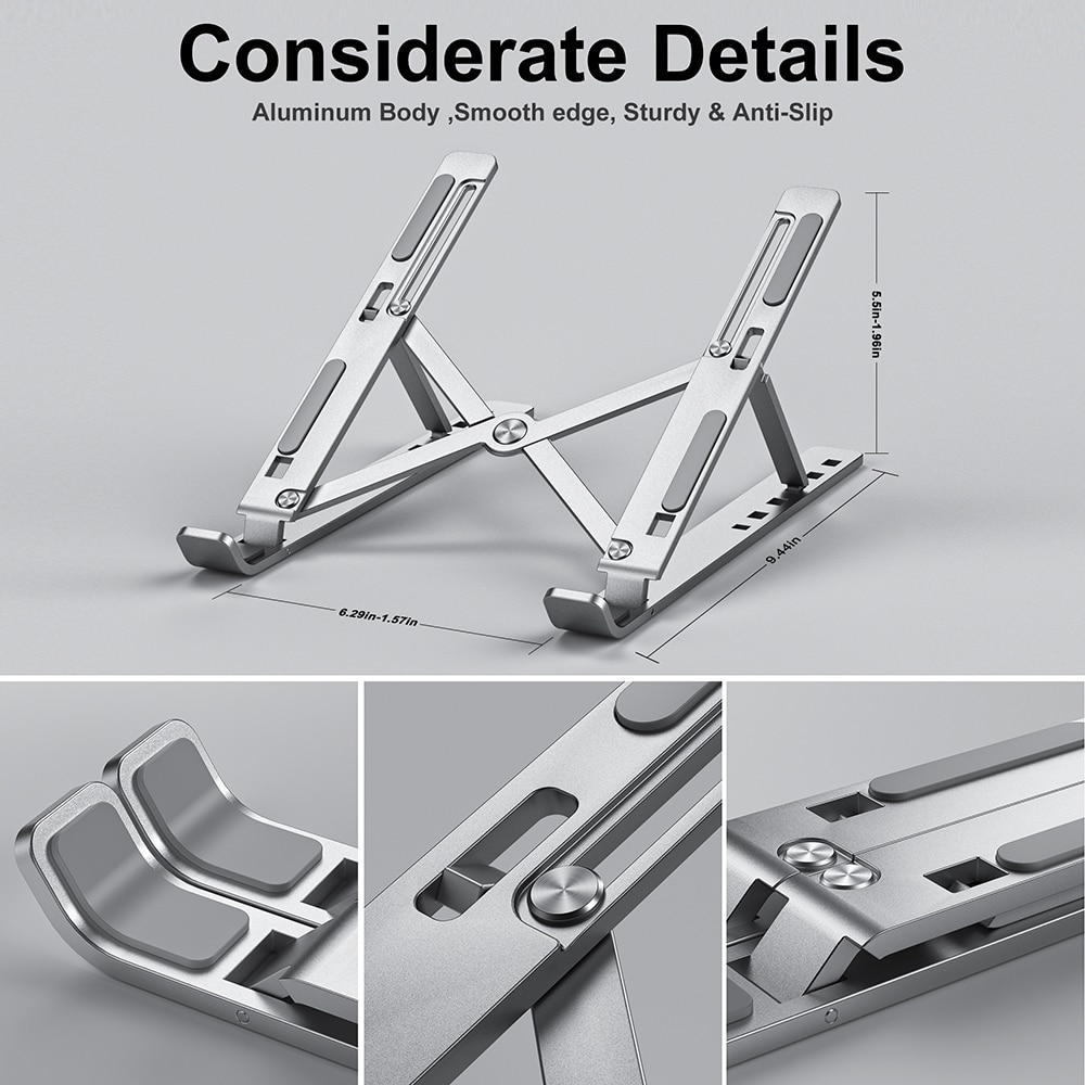 Laptop Stand Notebook Foldable Support Bracket Macbook Air Pro Holder Accessories Base For Pc Portable Aluminum
